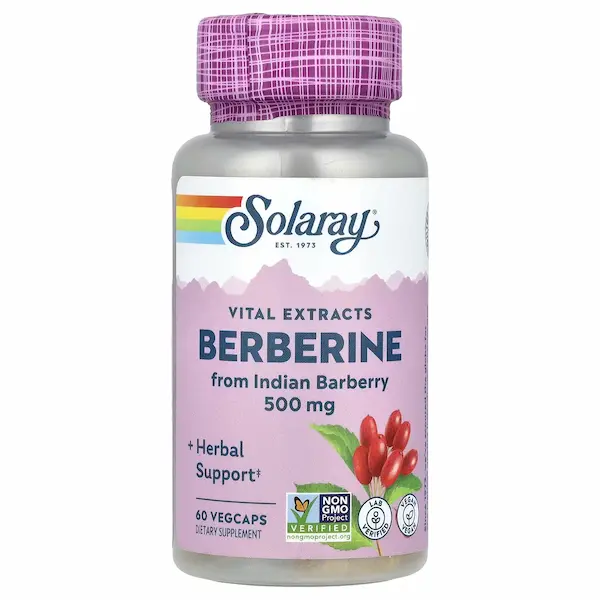 Berberine 500mg 60 vegcaps solaray multivit