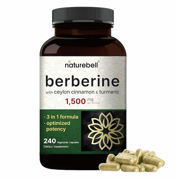 Berberine 1500mg 240 caps NatureBell multivit