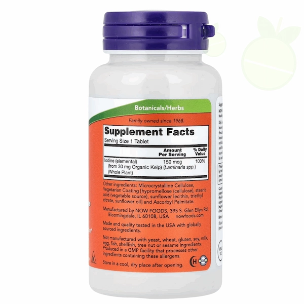 Kelp 150 mcg - 200 Tablets now foods multivit